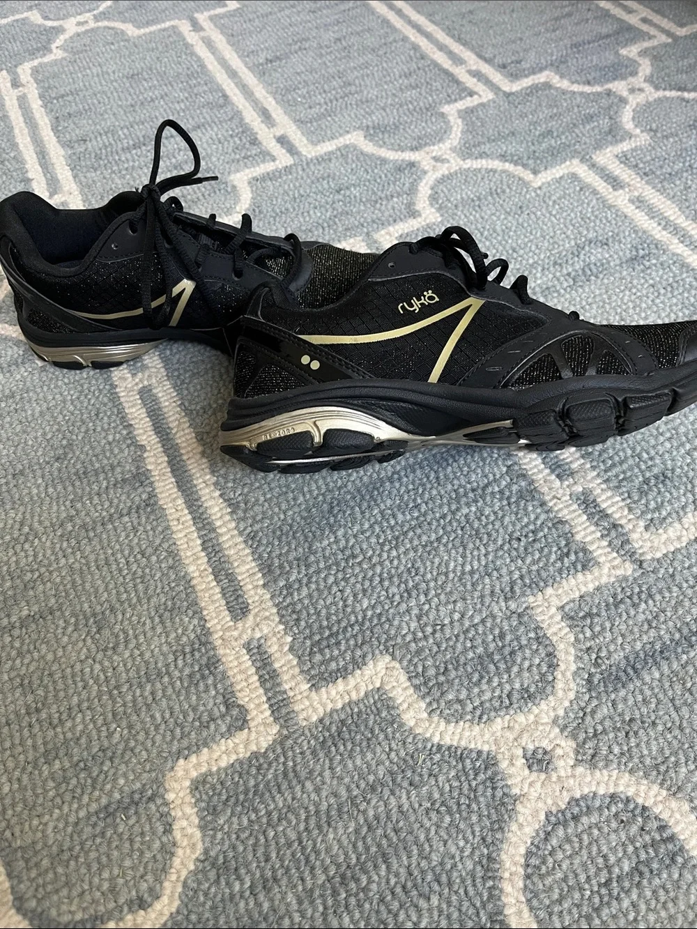 Ryka Vida RZX Black and Gold women’s Athletic Shoes